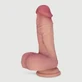 Morgen 18 cm Dubbellaags Silicone Ultra Realistische Dildo met Ballen & Zuignap - Vlezig