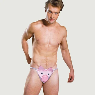 Bikini da uomo Pig Funny - Rosa - Taglia unica