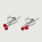 Pinzas para pezones en forma de corazón con cascabeles rojos - Plata/Rojo