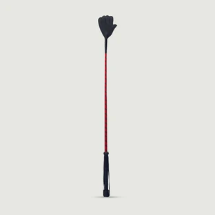 Crop Polished Leather 26" - Red