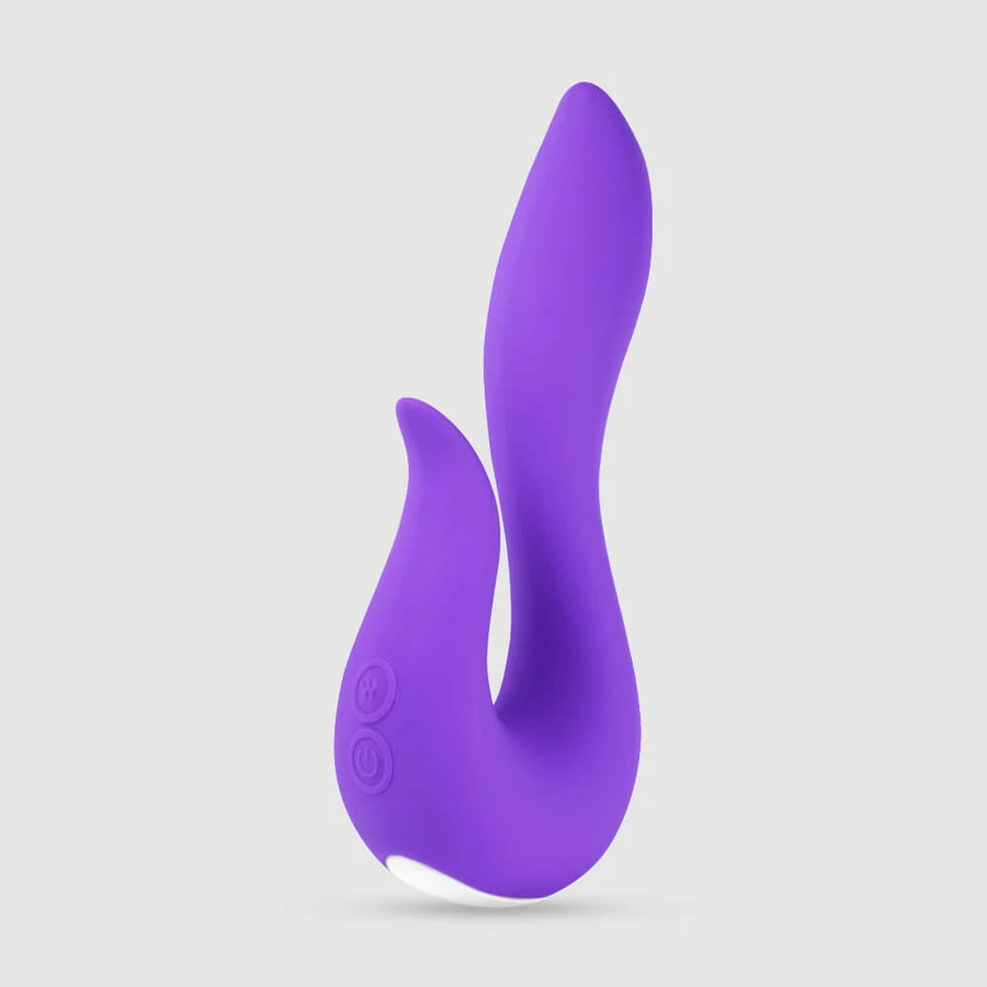 The Swan Premium Flexibele Konijn Siliconen Vibrator - Paars