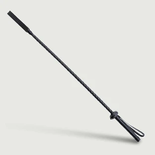Curea de călărie din piele cu curea dublă 71 cm - negru