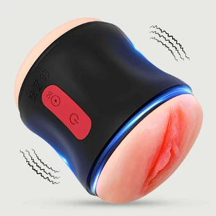 Der Double Stroker Vibrationsmasturbator mit 10 Funktionen