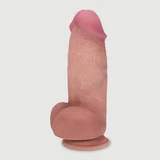 Jake 20,5 cm Dikke Ultra Realistische Dubbellaagse Silicone Dildo met Ballen & Zuignap - Vlezig