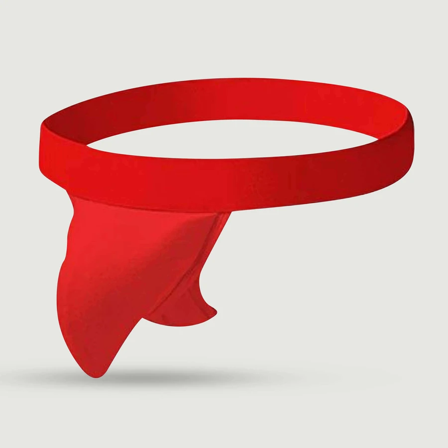 Bikini da uomo con reggicalze aperto sul retro - Rosso - Piccolo