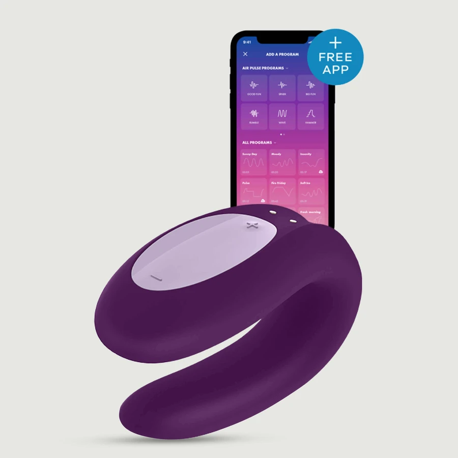 Satisfyer Double Joy App-basierte Paare Vibrator - Violett