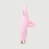 Tickle Me Finger Vibrator with Silicone Sleeve - Pink