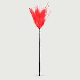 Tentador sensorial de plumas rojas de la serie Long Feather Tease - Rojo