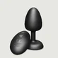 Geisha Controlat de la distanță Silicone Vibratoare Infinit Butt Plug Mediu - Negru