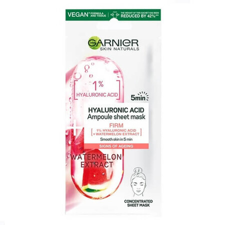 Watermeloen en hyaluronzuur ampul Firm Skin Naturals, 15 g, Garnier