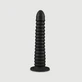 Deep Fuck Ribbed Flexible Liquid Silicone Dildo 31 x 4,4 cm - czarny