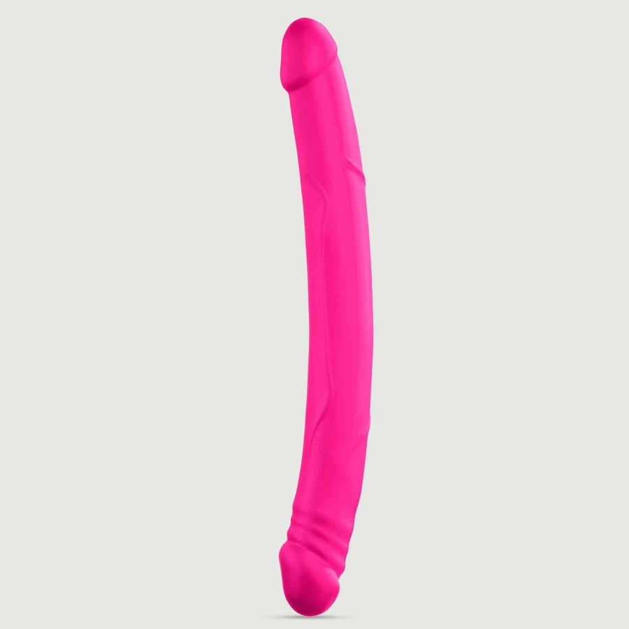 Real Sensation Large Double Silicone Realistic Dildo - Pink