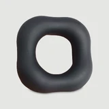 Quadratischer Donut Flüssig Silikon Flexibler Cock Ring 45 mm - Schwarz