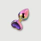 Anal Collection Grote Metalen Butt Plug met Hartjuweel - Multicolour/Paars