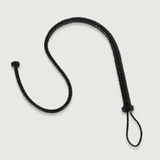 Bullwhip Gevlochten Zweep van Kunstleer - Zwart