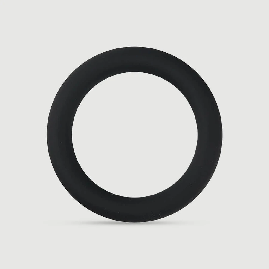 Men's Stiff Large Silicone Cock Ring - Black