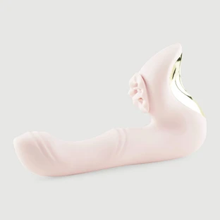 The Royal Tongue Vibrador de Silicona Calentador Conejito - Rosa