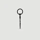 136 x 5 mm Tappo uretrale in silicone con anello - Nero