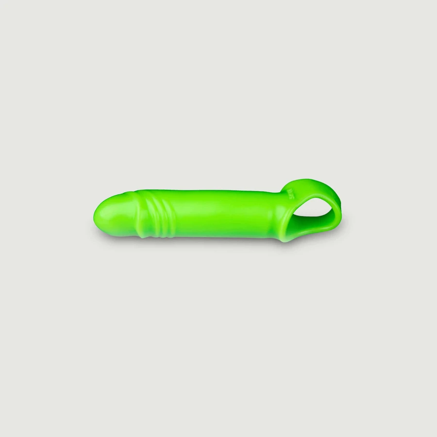 Glow In The Dark Smooth Thin Stretchy Penis Sheath - Verde