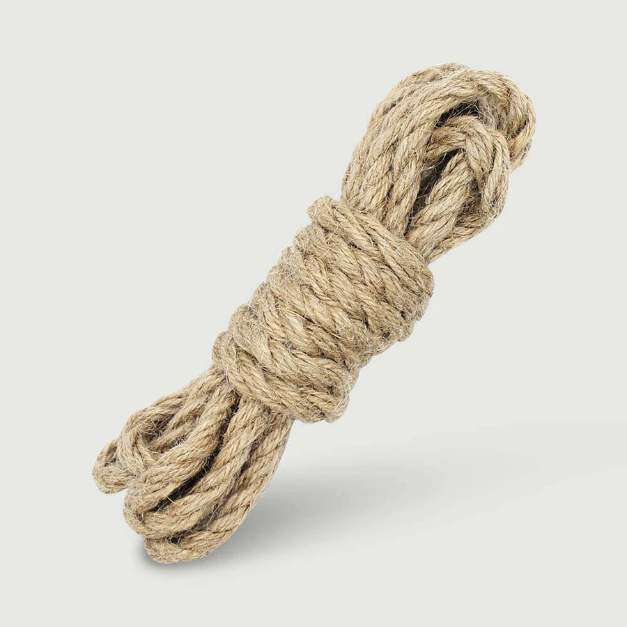Hennep Bondage Touw Met Grof Breiwerk 5 m - Bruin