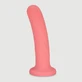 Brett 18 cm Classic Ribbed Silicone Dildo cu ventuză - roz