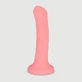 Leon 18 cm Smooth Curved Classic Silicone Dildo cu ventuză - Roz