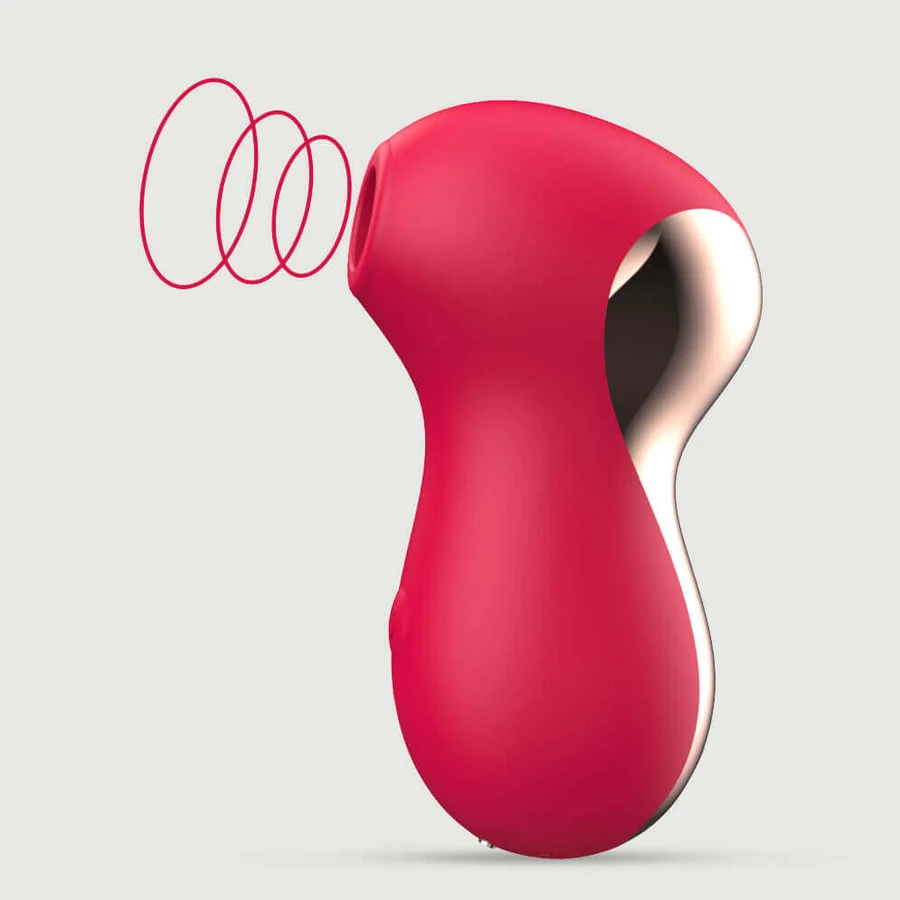 Ondeugende Pinguïn Siliconen Zuigstimulator - Rood