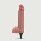 Verwarmende Silicone Realistische Vibrator Voor Sexopolis Seksmachines 22 cm - Vlees