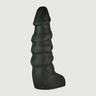 The Ladder Realistic Platinum Silicone X-Large Dildo With Ribs 34 cm - Black
