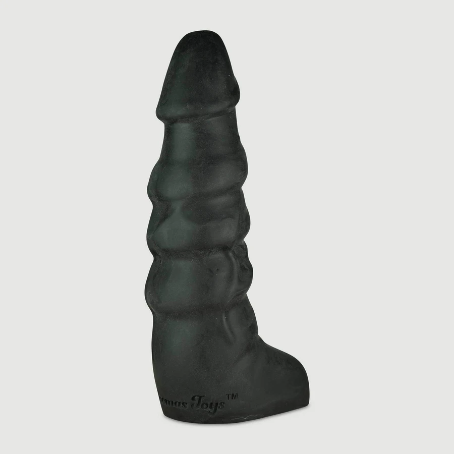 The Ladder Realistic Platinum Silicone X-Large Dildo With Ribs 34 cm - Black