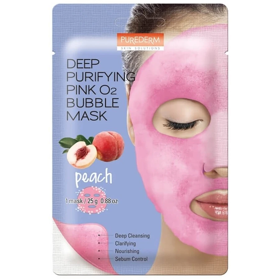 Purederm Depp Purifying Pink O2 Bubble Mask Mascarilla ...