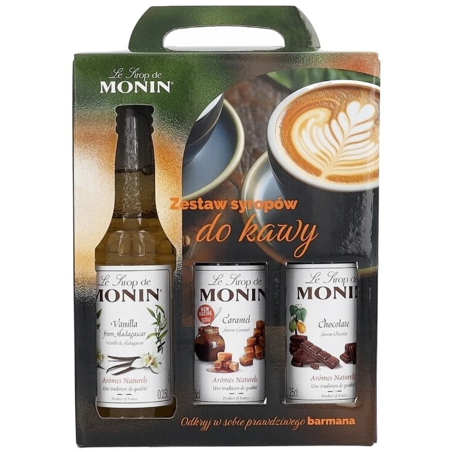 Monin Coffee Maxi Set Zestaw kawowy 3 x 250 ml: ceny i cechy
