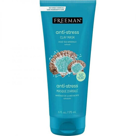 Masque anti-stress à l'argile et aux minéraux de la mer Morte, 175 ml, Freeman