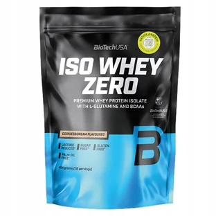 BioTech USA Iso Whey Zero Cookies Cream flavored protein ...