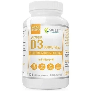 Wish Vitamin D3 2000IU 120 soft capsules.