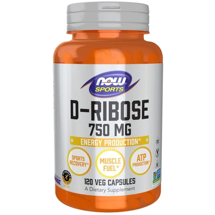 Now Foods D-Ryboza 750 mg D-Ribose 120 kapsułek: ceny i cechy