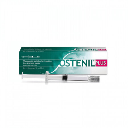 Ostenil Plus, 40mg/2ml solution injectable d'acide hyaluronique pour infiltration, 1 seringue pré-remplie