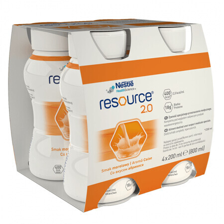 Resource 2.0 met Caise, 4 x 200 ml, Nestlé