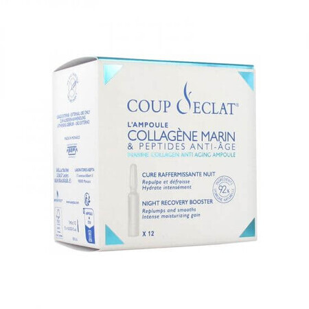 Fiole Colagen marin cu peptide anti-age Coup d Eclat, 12 fiole x 1 ml, Asepta