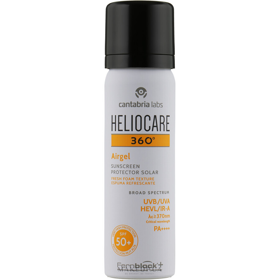 Heliocare 360° Crème solaire mousse rafraîchissante SPF 50+, 60 ml, Cantabria Labs