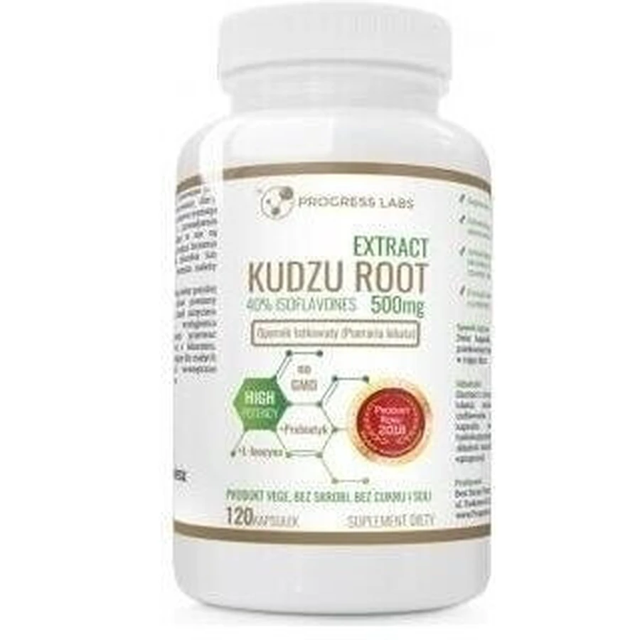 PROGRESS LABS Kudzu-Wurzel-Extrakt 500 mg 60 Kapseln.