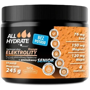 Allhydrate Electrolytes Senior portocaliu fără potasiu 245 g