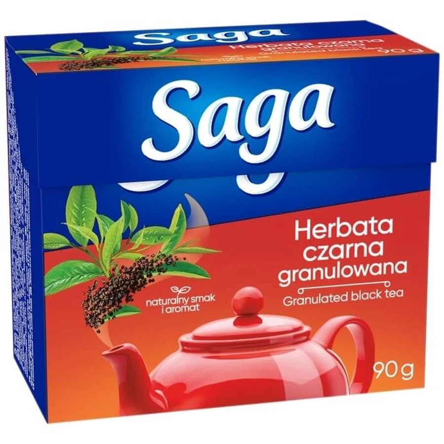 Saga herbata czarna granulowana 90 g: ceny i cechy