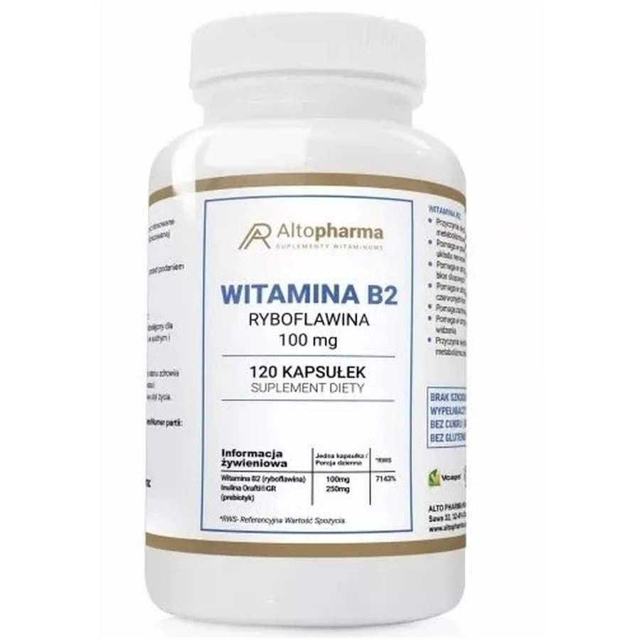 Altopharma Vitamine B2 100 mg Riboflavine 120 capsules