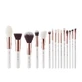 Jessup White/Rose Gold Mix Hair Brush Set of 15 Brushes