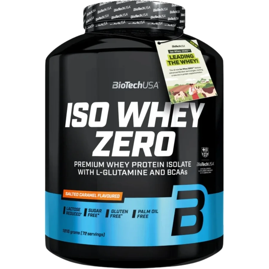 BioTech USA Iso Whey Zero Protein in gesalzenem Karamellgeschmack ...