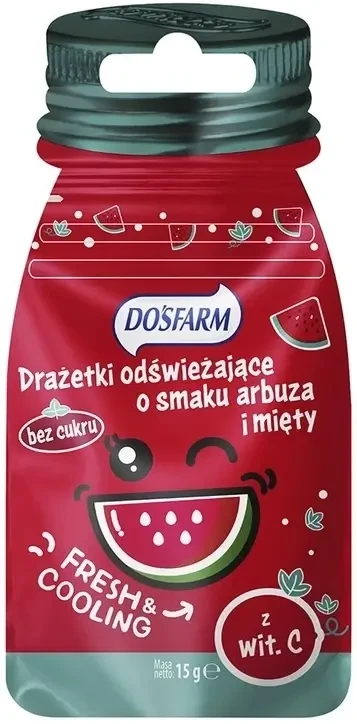 Dosfarm watermeloen en muntsmaak verfrissende dragees met ...