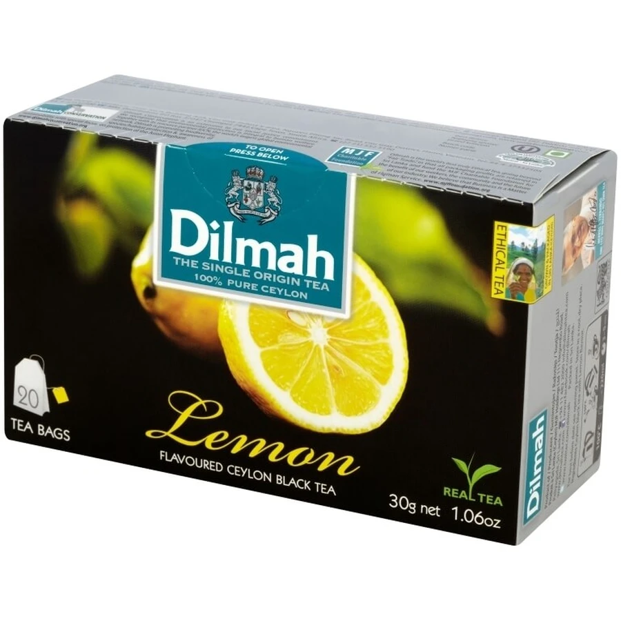 Dilmah Ceylon zwarte thee met citroensmaak 20 ...