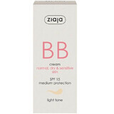 BB cream met SPF15 lichte tint voor normale droge huid, 50 ml, Ziaja
