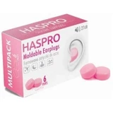 Haspro Geformte Ohrstöpsel 6 Paar Rosa
